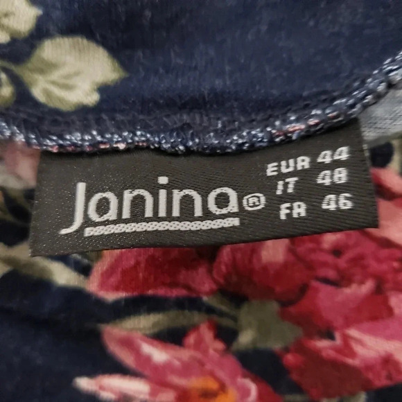 Janina Womans Floral High Neck Long Sleeve Shift Dress EUR-44 - Picture 3 of 8